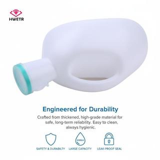 HWETR 2000ml Nam Bình Nước Tiểu Nhựa Dung Tích Lớn Chống Tràn Chống Rò Rỉ Có Nắp An Toàn Cho Cắm Trại Ngoài Trời Hoặc Chăm Sóc Tại Nhà