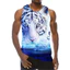 Tiger 3D Tank Top Nam, Áo Vest Bông Tai Kẹp Chữ Động Vật, Mềm Mại Thoáng Khí Dạo Phố Thường Ngày Tee