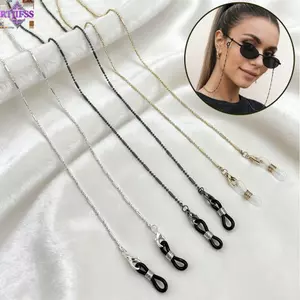 Giá đỡ kính mắt RTJIFSS, Dây đeo kính chống rơi chống mất, Dây đeo kim loại cổ treo chống trượt hợp thời trang nam nữ