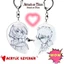 2 Cái / bộ Anime Tấn Công Mikasa Ackerman Hình Trái Tim Móc Khóa Ba Lô Mặt Dây Chuyền Cosplay Phụ Kiện Cặp Đôi BFF Quà Tặng