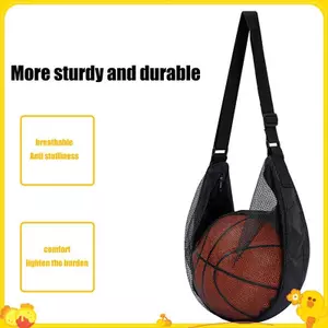 1 Chiếc Túi Bóng Đơn Có Dây Kéo Nhà Thơ Lưới Bóng Bảo Quản Thiết Bị Thể Thao Dây Rút Sling Bảo Quản Lưới Mang Bóng Rổ