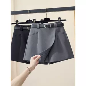 Quần short lưng cao mùa hè Bộ đồ ống rộng không đều vừa vặn Hakama
