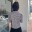 Houndstooth Tay Ngắn Phù Hợp Với Áo Khoác Nữ Mỏng Phong Cách Sang Trọng Nhỏ Phù Hợp Với Cardigan Top Pháp Ngắn Phong Cách 6.23