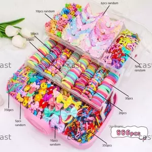 Bộ phụ kiện tóc CAST, Kẹp tóc bằng nhựa bằng vải, Nơ đầy màu sắc Barrettes Tạo kiểu tóc cho trẻ em