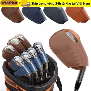 WOODNEST Golf Iron Head Cover Ngoài Trời Phụ Kiện Da Bảo Vệ Headcover