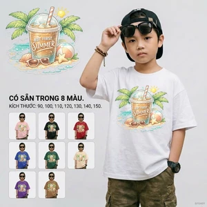 Áo thun bé trai basic Mềm mại Hình hoạt hình bé trai nhỏ