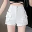 Quần Short Denim Nâu Co Giãn Tổng Thể Túi Phong Cách Mới Cao Cấp Ôm Hơn Nhìn Rộng Quần Nóng