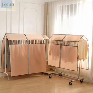Vỏ chống bụi quần áo có dây kéo JVSUB, Vỏ móc treo áo dày chống thấm nước, Dụng cụ sắp xếp tủ quần áo không dệt dung tích lớn chống bụi đơn giản cho phòng ngủ