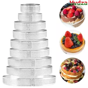 VVDZA Tartlet Khuôn DIY Món tráng miệng kiểu Pháp Mousse Khuôn tròn bằng thép không gỉ