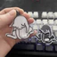 Vui Nhộn Kéo Chơi Trứng Mèo Móc Khóa Quà Tặng Sáng Tạo Trang Trí Nhà Cửa Xoay Túi Acrylic Mặt Dây Chuyền