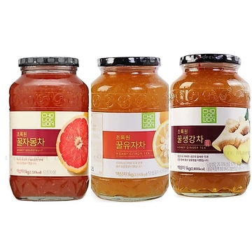Trà Bưởi Mật Ong Cholocwon, Trà Quýt Jeju, Trà Thanh Yên, Trà Gừng Mật Ong Đủ Vị, Hũ 1KG.