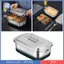 Hộp Bento, Bento bằng thép không gỉ, Thiết kế có kẹp có thể khóa, Hộp đựng đồ ăn trưa cho người lớn và trẻ em
