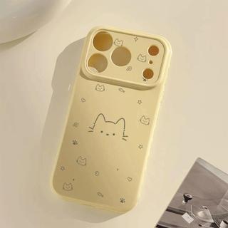 Ốp lưng mèo nét đơn in toàn nền phù hợp với iPhone17promax 16/15/14/13/12