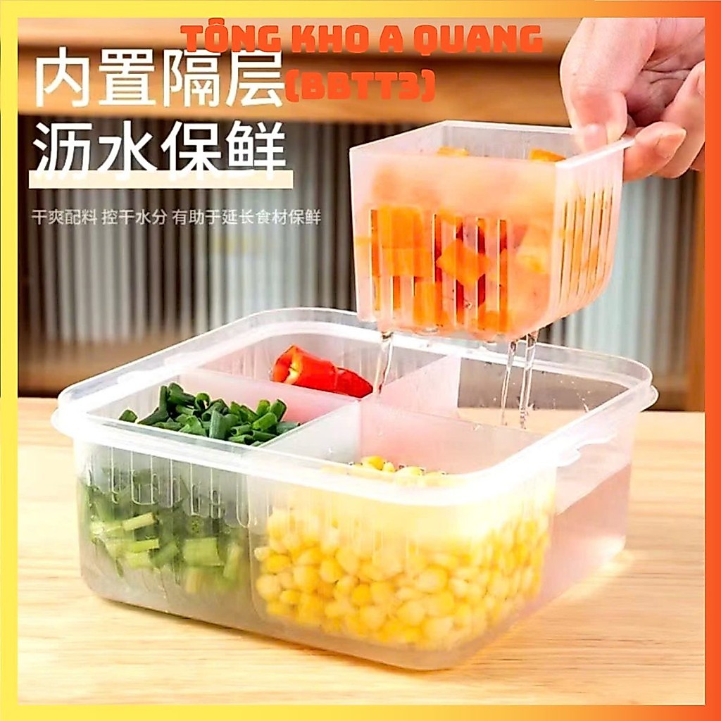 Hộp Đựng thực phẩm 4 ngăn xuất Nhật, HỘP THỰC PHẨM 4 NGĂN - HOPDUNGTHUCPHAM45