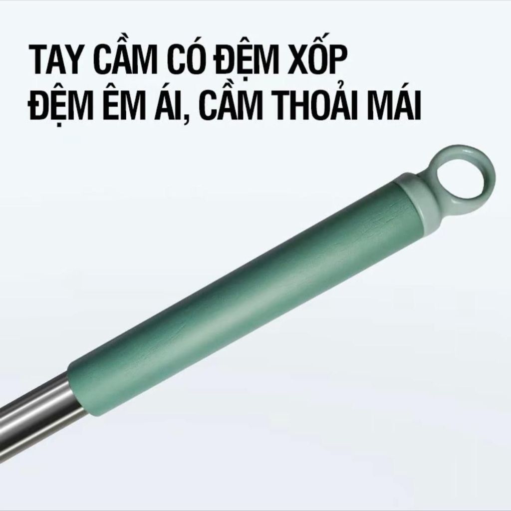 (Tặng Kèm 2 Miếng Lau) Cây Lau Nhà ( Không Bao Gồm Thùng) Bông 12x33cm Lau Sàn Inox Làm Sạch