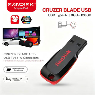 USB SanDisk Cruzer Blade CZ50 32gb/64gb - Tích hợp USB 2.0 Dòng sản phẩm cao cấp