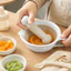 Bát mài gốm LACYESUK, Bát xay thực phẩm dành cho trẻ em cổ điển bằng tay, An toàn sáng tạo với thanh mài dẫn hướng ổ cắm cơm gia đình