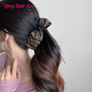Hàn Quốc Lưới Nơ Chuối Kẹp Phong Cách Mới Streamer Phong Cách Cao Thấp Dọc Kẹp Phẳng Ngang Kẹp Dọc Kẹp Nữ