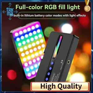 2025 RGB LED Camera Điện Thoại Video Fill Light Full Color Sạc Có Thể Điều Chỉnh Độ Sáng Sống Vlog Chụp Ảnh Ảnh Studio Đèn