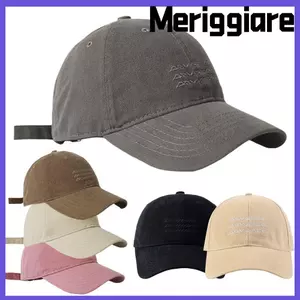 Mũ Cotton rửa MERIGGIARE, Mũ Snapback thêu gợn chống nắng, Mũ bóng chày đơn giản cổ điển ngoài trời