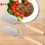 Thìa nấu nướng đầu vuông bằng thép không gỉ Tay cầm bằng gỗ Xẻng Pizza Bánh nướng thịt bò Dụng cụ nướng BBQ cho nhà bếp VN