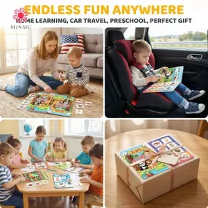 MJnmc Kids Montessori Lặp Lại Stier Sách Thẻ Bận Rộn Giáo Dục Phù Hợp Với Đồ Chơi Xếp Hình Cho Học Tập Sớm Hoạt Động Trong Nhà Mới
