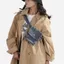 Túi thắt lưng denim OLVIDO, Túi thắt lưng khóa denim, Nút chụp nhẹ Thiết kế đa chức năng Túi đeo chéo dạo phố