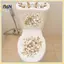 B & N Luxury Gold Pearl Floral Toilet Stier Chống Thấm Nước Tự Dính Trang Trí Phòng Tắm Stier Wall Stiers Trang Trí Nhà Cửa Stiers.
