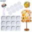 Bluelover 8 / 12 Chiếc Tròn Hình Bầu Dục Mặt Dây Nhựa Khuôn DIY Epoxy Bông Tai Quyến Rũ Khuôn Silicon Làm Đồ Trang Sức Móc Khóa Thẻ Đúc Thủ Công DIY Mới