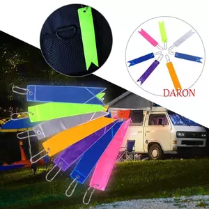 DARON Phản Quang Móc Khóa Đồ Trang Trí Phản Quang Tự Động Trang Trí Đi Xe Đạp Ban Đêm Phụ Kiện An Toàn Người Lớn Trẻ Em Túi Móc Khóa Dải Phản Quang