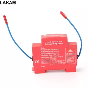 Thiết bị chống cháy LAKAM, Bình chữa cháy tự động DIN Rail gia đình, Thiết bị chữa cháy thiết kế hai dòng không ô nhiễm cho hộp phân phối / Ngăn động cơ tủ
