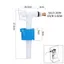NOTE1 1 Van nạp xi lanh, Van đầu vào bồn cầu áp suất cao bằng nhựa ABS, G3 / 8 G1 / 2 Inch Van thoát nước nhà vệ sinh bằng đồng gắn bên hông để sửa chữa bồn cầu