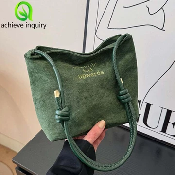 Women's Korean-Style Suede Shoulder Bag