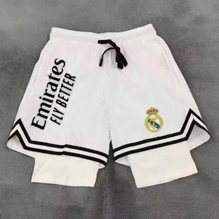 2324 Real Madrid Shorts Barcelona Football Same Summer Quick-Drying Breathable Exercise Training Pants Loose Double Rounds Lining ZMs6