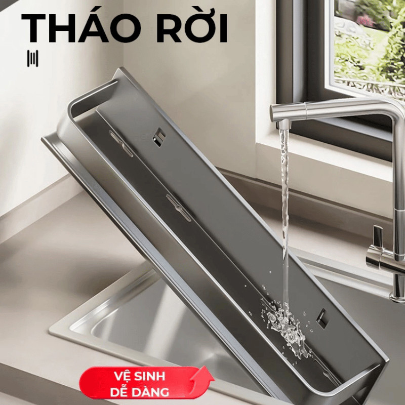 Kệ Đựng Gia Vị Nhà Bếp Gắn Tường DINO chất liệu thép không gỉ, Giá Đựng Đồ Đa Năng Nhà Bếp, Phòng Tắm Chịu Lực Tốt