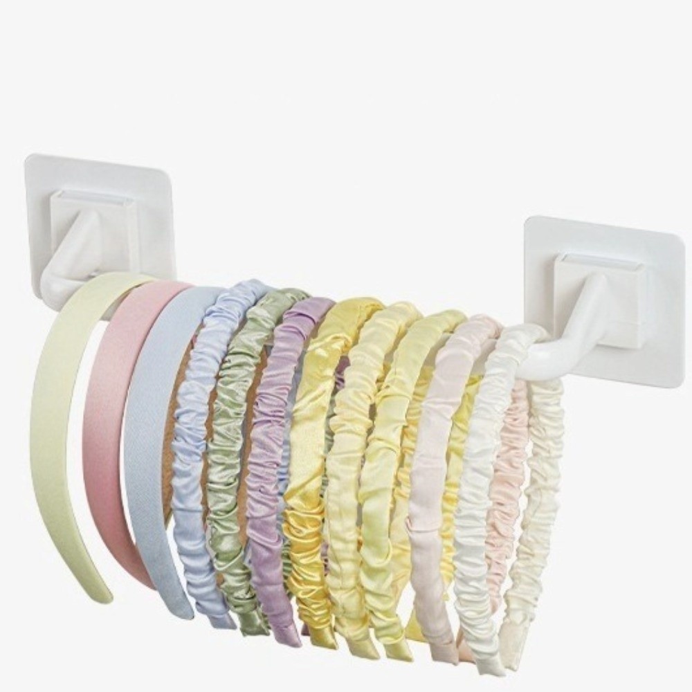 MARGREDY Băng Đô Bảo Quản Tự, Kẹp Tóc Vòng Bảo Quản Đa Năng Scrunchies Băng Đô Giá Để Đồ, Hộ Gia Đình Treo Tường Không Móc Treo Phụ Kiện Tóc Tổ Chức