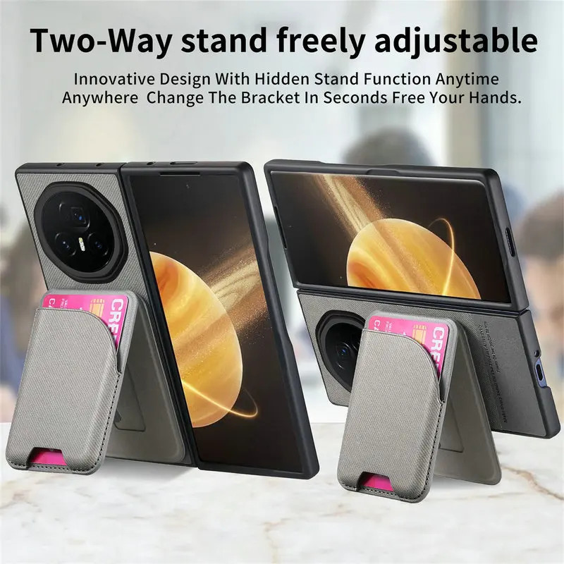 Honor Magic V5 5G 2025 Ốp lưng sang trọng Thẻ da từ tính RFID Funda Honor Magic V3 V 5 3 5V Vỏ điện thoại gấp 2IN1 có thể tháo rời
