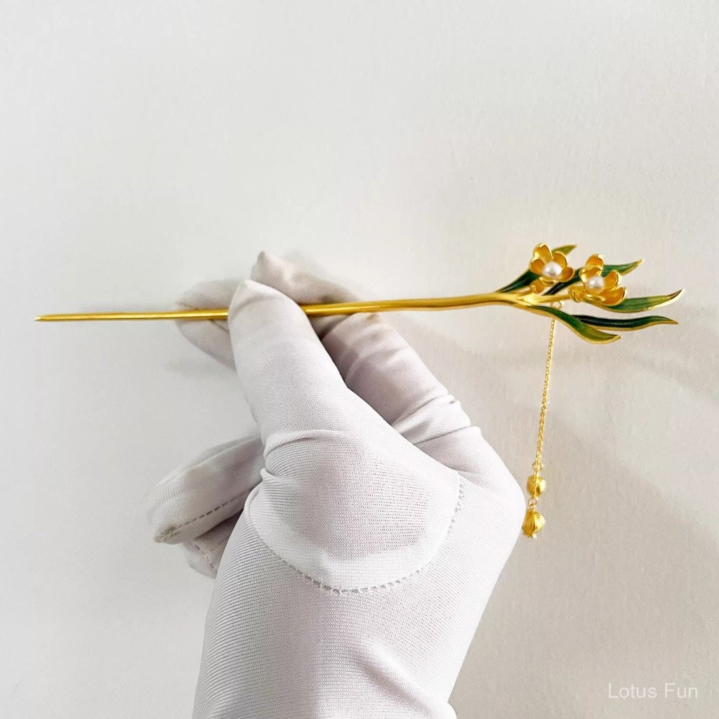 CClassic kẹp tóc hoa thần tua rua, handmade phụ kiện cho Hanfu