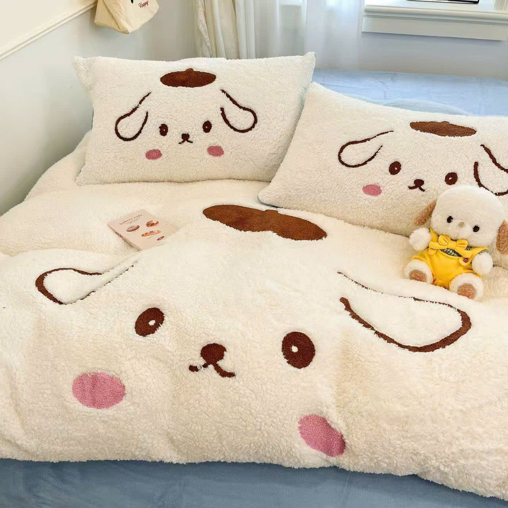 (SGN328) Bộ Vỏ Chăn Ga Gối Nỉ Nhung Hoạt Hình Đáng Yêu Ngộ Nghĩnh - MemMinBedding Luxury