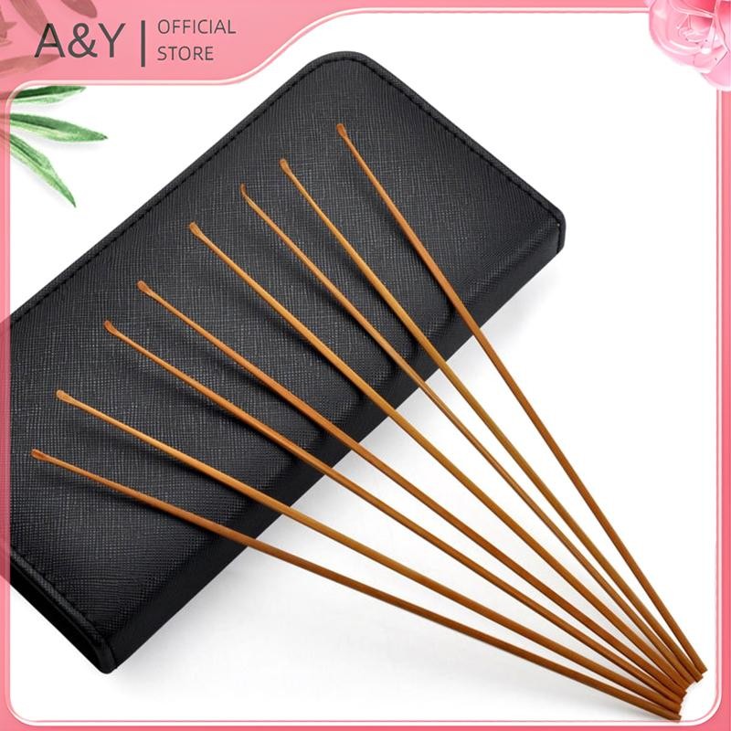 Dụng cụ lấy tai bằng tre A & Y Dụng cụ đánh bóng tay cầm tre tròn Dụng cụ làm sạch tai.