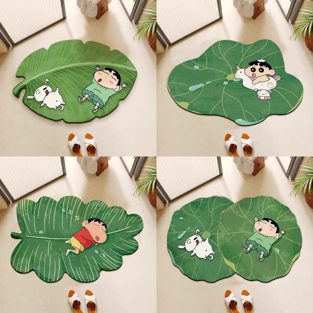 Thảm Chân Hoạt Hình Shin Thấm Hút Nhanh Khô, Thảm Trải Sàn Nhà Tắm