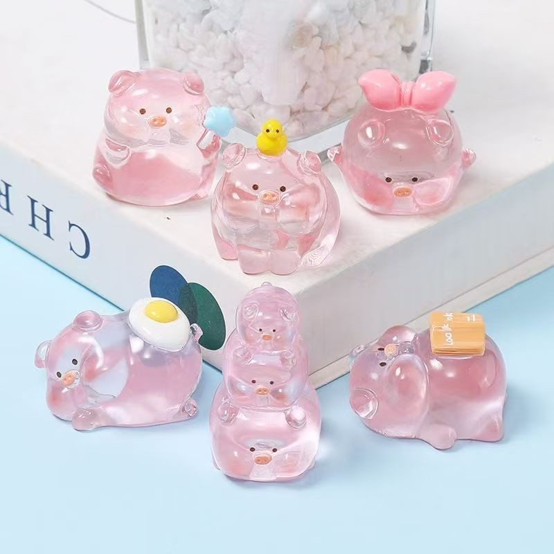 Hoạt Hình Dễ Thương Xếp Chồng Búp Bê Lợn Microscopic Để Bàn Chữa Bệnh Ba Chiều Trang Trí Đồ Trang Trí Mini Đồ Trang Trí Xe Hơi