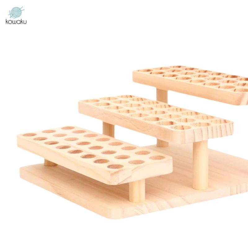 Giá trưng bày tinh dầu 3 tầng Hộp đựng bình gỗ Hộp đựng tinh dầu cho 72 chai 5ml 15ml Màn hình chai