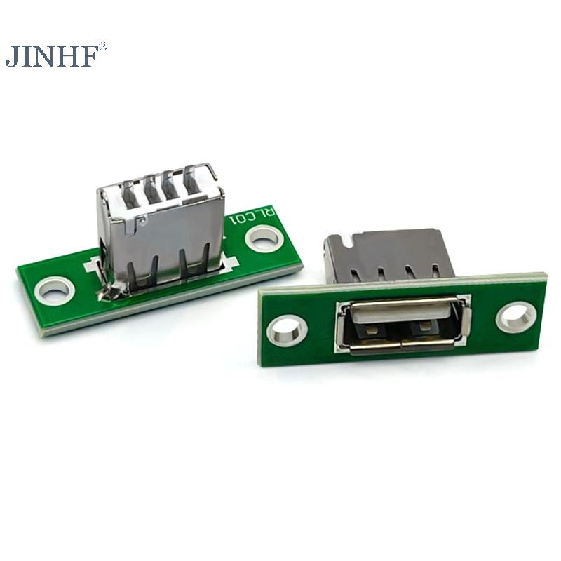 JINHF 5 Cái USB Có Đầu Nối Bảng Cố Định DIY Gắn Bảng Điều Khiển Sửa Chữa Giao Diện Sạc HOT