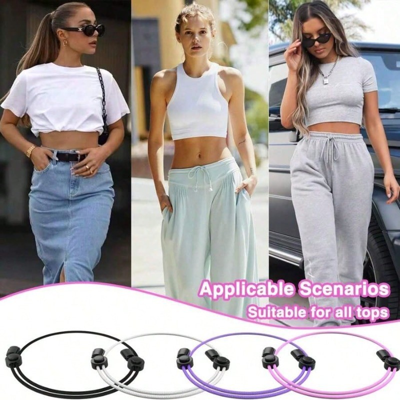 Crop Tuck Dây Đàn Hồi Cho Áo Len và Sơ Mi - Giúp Che Bụng Rò Rỉ - Phù Hợp Mùa Hè