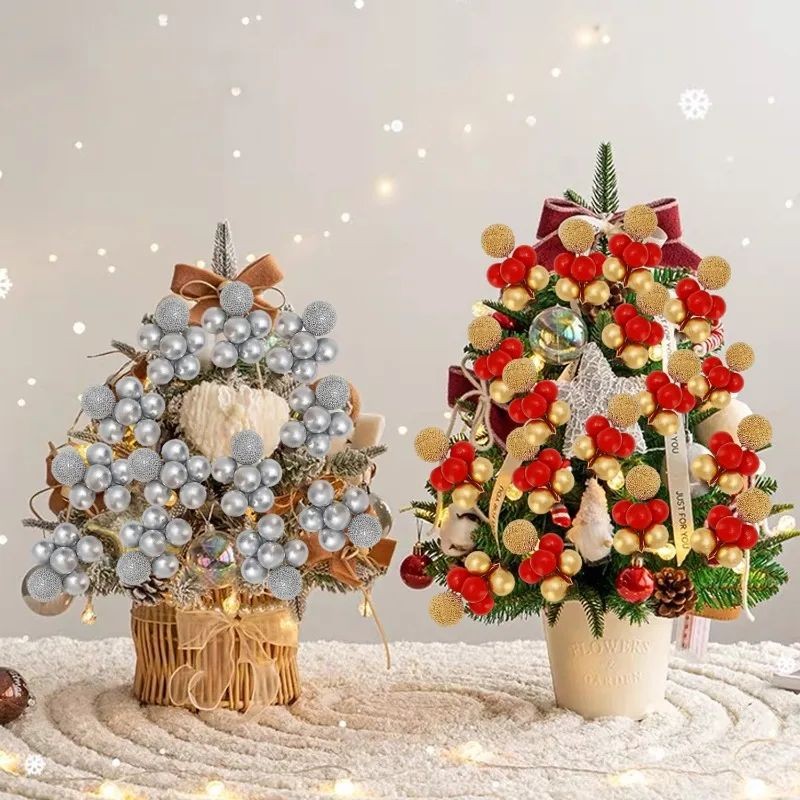 5 / 10 Chiếc Vàng Bạc Giáng Sinh Trái Cây Dây Gwedding Hộp Kẹo Phụ Kiện Mô Phỏng Quả Vàng