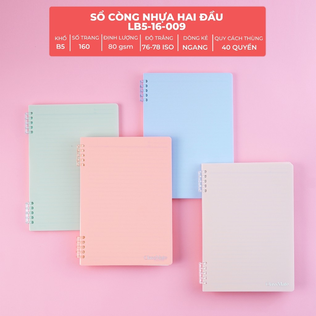 Sổ Còng A4/B5/B4 Kèm Ruột Giấy Refill  Còng Siêu Tiện Lợi, Sổ Còng Thay Được Giấy Refill Dễ Dàng Làm Sổ Tay -AT