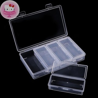 Moonlights 4 Lưới Hộp Bảo Quản Độc Lập Trong Suốt Móng Tay Nghệ Thuật Dụng Cụ Chống Bụi Hộp Bảo Quản Giả Nối Mi Pallet Hộp Sắp Xếp EN
