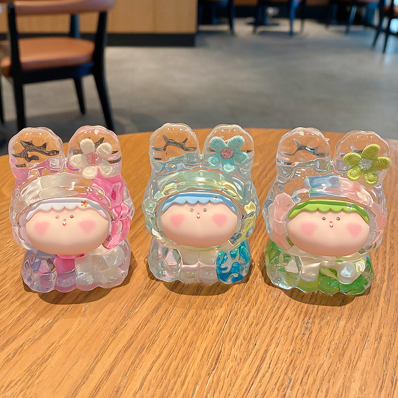 Sáng Tạo Li Sili Lis Macaron Siêu Dễ Thương Phong Cách Hoạt Hình Cát Lỏng Trang Trí Đầy Dầu