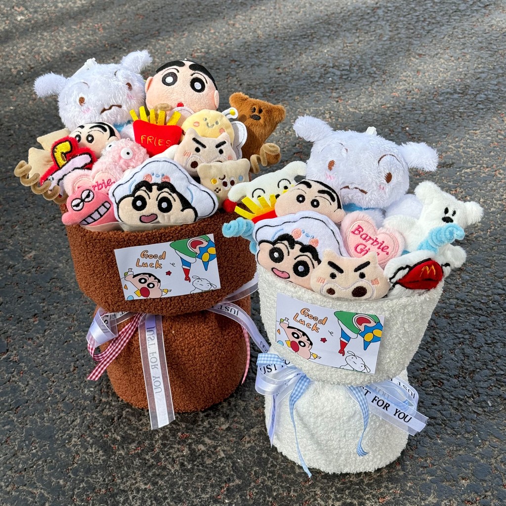 Hoạt Hình Crayon Shin-chan Sang Trọng Búp Bê Đồ Chơi Thú Nhồi Bông Sáng Tạo Bó Hoa Lễ Tình Nhân Giáng Sinh Tốt Nghiệp Quà Tặng Sinh Nhật